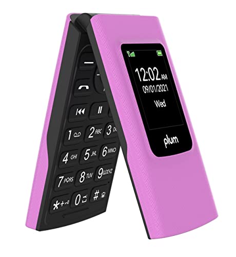 Plum Flipper 4G Volte Unlocked Flip Phone 2022 Model ATT Tmobile Speed Talk - Pink