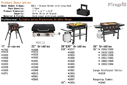 Firsgrill Professional Replacement Blackstone Griddle 17, 22, 28, 30 & 36 inches Grease Cup Foil Tray pan