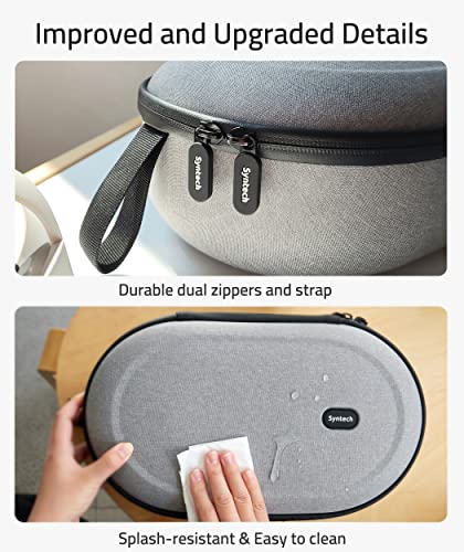 Syntech Hard Carrying Case Compatible with Oculus Quest 3, Quest 2 Accessories PICO4 VR Headset with Elite Strap, Touch Controllers and Other Accessories, Ultra-Sleek Design for Travel, Storage, Gray