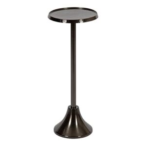 kate and laurel sanzo metal side table, 9x9x23, pewter