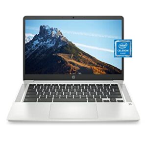 HP Chromebook 14 Laptop, Intel Celeron Processor, 4 GB RAM, 32 GB eMMC, 14” FHD (1920 x 1080) Chrome OS (14a-na0160nr) (Renewed)