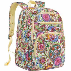 travel backpack for women large overnight weekender bag lightweight casual daypack college campus backpacks fits 15.6 inch laptop xl carry on back pack airline approved paisley print mochilas de mujer