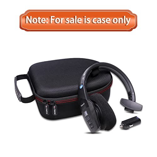 LTGEM EVA Hard Case for BlueParrott B450-XT Wireless Bluetooth Headset, Customized Interior Cushions and Mesh Pocket - Office & Travel Protective Carrying Storage Case Bag