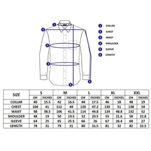 Gollnwe Men's Long Sleeve Slim Fit Casual Shirts Contrast Collar and Convertible Cuffs Dress Shirt Grey XL