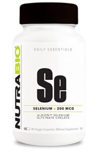 nutrabio selenium supplement, 200mcg - 90 vegetable capsules