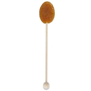 MelvilleCandy Hard Candy Salted Caramel Coffee Spoons On Wooden Ball Sticks, 6 Count Gift Set