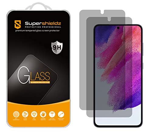 Supershieldz (2 Pack) (Privacy) Anti Spy Screen Protector Designed for Samsung Galaxy S21 FE 5G [Not Fit for Galaxy S21] Tempered Glass, Anti Scratch, Bubble Free