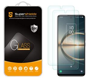 supershieldz (2 pack) designed for tcl 30 v 5g tempered glass screen protector, anti scratch, bubble free