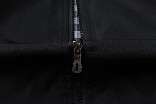 URBANFIND Men's Sports Shell Jacket Lightweight Windbreaker Outdoor Recreation Coat US L Black