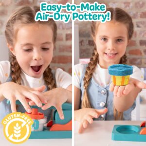 Made By Me! Sand Dough Sculpt & Paint Creations! Pottery Press, Sand Dough Bowl Kit, Paint & Create Your Own Pottery, Mess-Free Pottery Kit for Kids, Great Arts & Craft Activity for Ages 6, 7, 8, 9