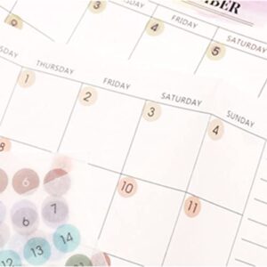 Fantasyon Date Round Dots Stickers, 12 Pcs Colorful Dates Stickers for planners, 420 Dates Planner Stickers Decorative and Cute Stickers for Customizing Planners Calendars Notebooks To Do Lists (candy color)