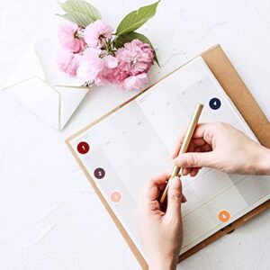 Fantasyon Date Round Dots Stickers, 12 Pcs Colorful Dates Stickers for planners, 420 Dates Planner Stickers Decorative and Cute Stickers for Customizing Planners Calendars Notebooks To Do Lists (candy color)