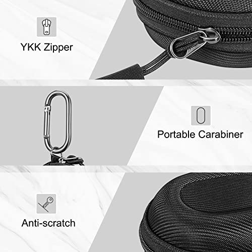 Fintie Carrying Case for Google Pixel Buds Pro (2022) / Pixel Buds A-Series (2021) / Pixel Buds 2 (2020) - Protective Hard EVA Shockproof Storage Portable Travel Cover Bag with Carabiner, Black