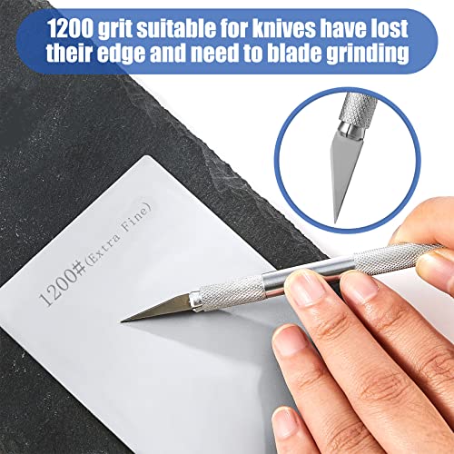 3 Pieces Diamond Sharpening Stone Diamond Knife Sharpener Plate Honing Whetstone for Kitchen Sharpening Dull, Blunt or Tired Edges (250/600/ 1200 Grit)