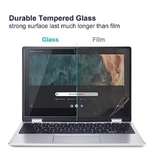 11.6" Screen Protector Tempered Glass for 11.6" Acer Chromebook Spin 311 CP311 R11 CP511 C738T R721t, Acer X360 Chromebook Spin 11.6" 9H Hardness Tempered Glass with Colorful Silicone Keyboard Cover