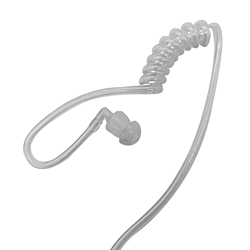 WODASEN IFB Earpiece 3.5mm Anchor Broadcaster in Ear Monitor Used On Stage On Camera Professional Earset w/ 1/4'' Connector for iPhone Android Telex Lecstronics Clear-Com Comrex (Beige)