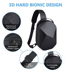 Ainiv Hard Carrying Case for Oculus Quest 2 VR Headsets and Controllers Acessories Protective Waterproof Crossbody Shoulder Chest Backpack Fit for Elite Strap with Storage Bag