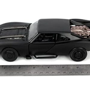 DC Comics 1:24 The Batman Batmobile Die-cast Car w/ 2.75" Batman Figure, Toys for Kids and Adults,Black/Silver