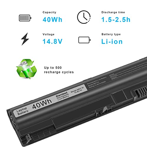 M5Y1K Laptop Battery for Dell Inspiron 14 15 17 5000 3000 Series 5559 5558 3551 3451 3558 i3558 3567 5755 5756 5458 5759 5758 5759 GXVJ3 453-BBBQ WKRJ2 VN3N0 HD4J0 991XP P63F P47F P64 [40Wh 14.8v]]