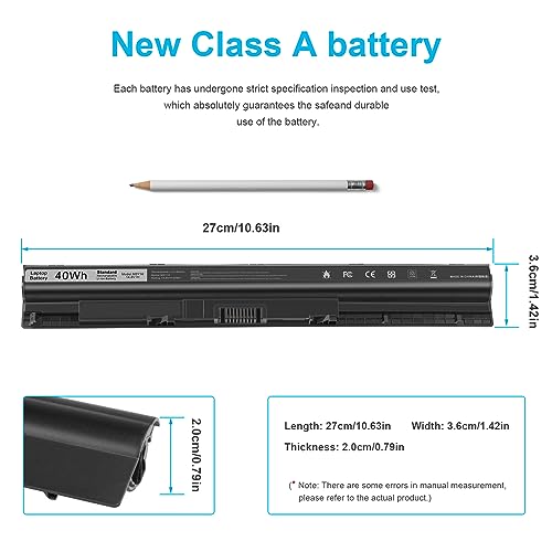 M5Y1K Laptop Battery for Dell Inspiron 14 15 17 5000 3000 Series 5559 5558 3551 3451 3558 i3558 3567 5755 5756 5458 5759 5758 5759 GXVJ3 453-BBBQ WKRJ2 VN3N0 HD4J0 991XP P63F P47F P64 [40Wh 14.8v]]