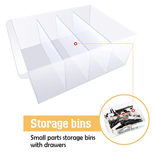 4.25 x 2 Inch Dividers for Plastic Storage Hardware Cabinet Dividers for Storage Bins Bin Dividers Plastic Drawer Dividers Compatible with Craftsman CMST40739 Drawer, 6839PC, 6809PC Drawer (16 Pack)