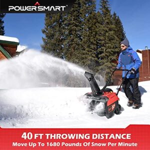 PowerSmart Snow Blower Gas Powered, 21 Inch Single Stage Gas Snow Thrower, 212CC Gasoline Engine Snowblower for Yard, PSSW21