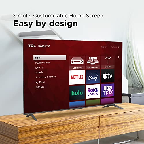 TCL 43" Class 4-Series 4K UHD HDR Smart Roku TV – 43S455, Black