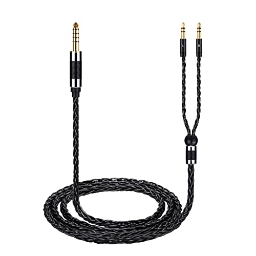 weishan Balanced Cable Replacement for Hifiman Sundara, HE4XX, HE400SE Headphones, Dual 3.5mm to 4.4 Wire Compatible with Sony WM1A, WM1Z, NW-ZX505 Digital Music Players, 4ft