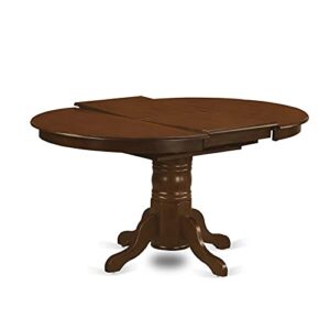 Butterfly Leaf Oval Wooden Dining Table, Drop Leaf Dining Room Table with Pedestal Legs for Kitchen Dining Room, in Espresso
