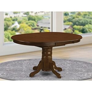 Butterfly Leaf Oval Wooden Dining Table, Drop Leaf Dining Room Table with Pedestal Legs for Kitchen Dining Room, in Espresso