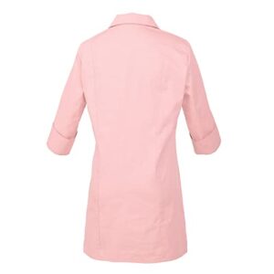 TAILOR'S Embroidered Women's 3/4 Sleeve Lab Coat Personalized with Your Text Pale Pink