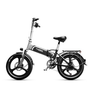 electric bike for adults, 20" x2.4" fat tire foldable ebike 48v 500w motor,48v10.4ah samsung waterproof battery folding all-terrain electric bicycle 7 speed gears
