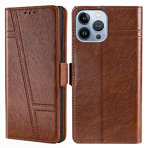 Fansipro Wallet Folio Case for Oppo Reno 6 PRO 5G Snapdragon Edition, Premium PU Leather Slim Fit Cover, 3 Card Slots, 1 Transparent Photo Frame Slot, Anti-Dirt, Brown