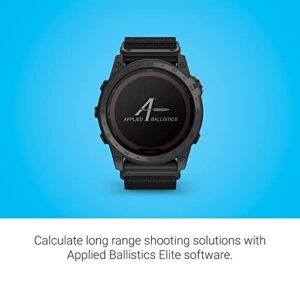Garmin tactix 7, Pro Ballistics Edition, Ruggedly Built Tactical GPS Watch with Solar Charging Capabilities, Applied Ballistics and Nylon Band,Black