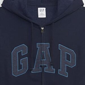 GAP mens Logo Hoodie Zip Sweatshirt, Tapestry Navy, Medium US