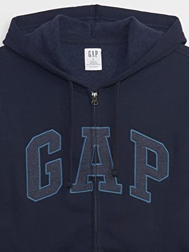 GAP mens Logo Hoodie Zip Sweatshirt, Tapestry Navy, Medium US