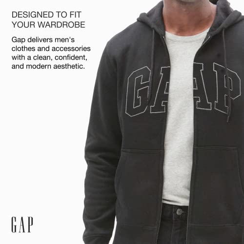 GAP mens Logo Hoodie Zip Sweatshirt, Tapestry Navy, Medium US