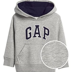 GAP baby boys Logo Pullover Hoodie Sweatshirt, Light Heather Grey B08, 0-3 Months US