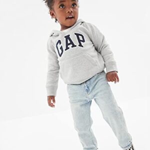 GAP baby boys Logo Pullover Hoodie Sweatshirt, Light Heather Grey B08, 0-3 Months US