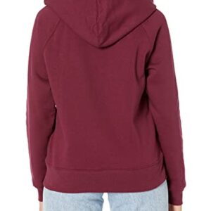 GAP womens Logo Hoodie Zip Sweatshirt, Ruby Wine, Large US