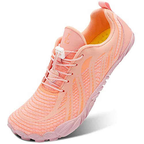 L-RUN Womens Water Shoes Lightweight Hiking Shoes Quick Drying Pink M US (Women 8.5, Men 7)=EU39