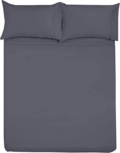 RV Three Quarter 48" x 75" Sheets for RV 3/4 Full Bunk Sheet Set for RV Camper - RV Sheets - 4 Piece Bed Set for Campers 8-12 Deep Fitted Sheet Luxury Soft (Dark Grey - 3/4 Full Bunk - 48” x 75”)