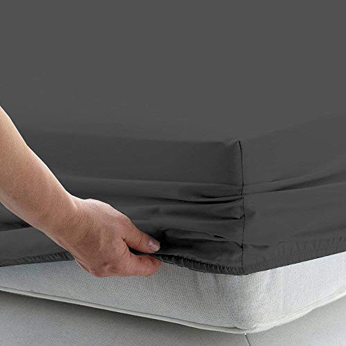 RV Three Quarter 48" x 75" Sheets for RV 3/4 Full Bunk Sheet Set for RV Camper - RV Sheets - 4 Piece Bed Set for Campers 8-12 Deep Fitted Sheet Luxury Soft (Dark Grey - 3/4 Full Bunk - 48” x 75”)