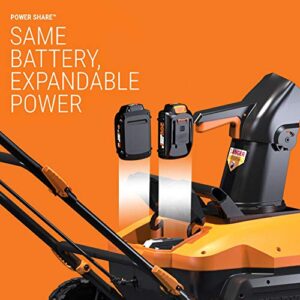 Worx 40V 20" Cordless Snow Blower Power Share with Brushless Motor - WG471 (Batteries & Charger Included) and Dupont Teflon Snow and Ice Repellant, 10-Ounce