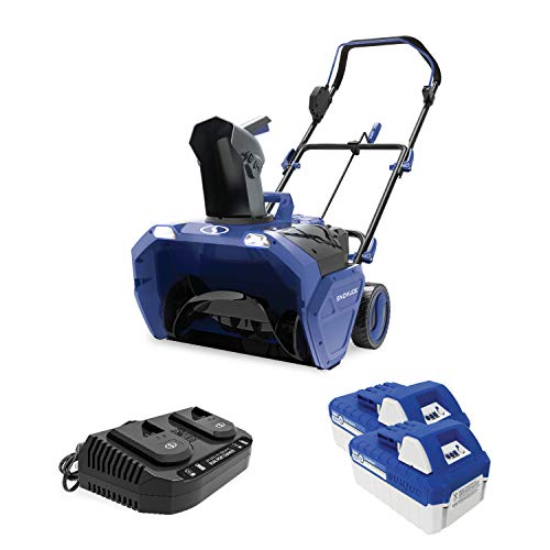 Snow Joe 24V-X2-20SB 20-Inch 48 Cordless Snow Blower, Kit (w/2 x 24-Volt 4.0-Ah Batteries and Charger) & SJCVR-21 Cover