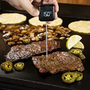 Blackstone 5299 Digital Probe Food Thermometer for Cooking, Grilling, Meat, Frying, Baking, BBQ, Griddle Accessory Instant Read in Celsius or Fahrenheit - Waterproof, Heat Resistant, Black