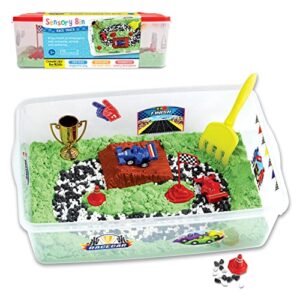 creativity for kids sensory bin: race track - fine motor skills toys for kids, pretend play preschool toys for toddlers ages 3+