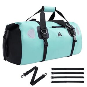 haimont waterproof duffel bag roll-top dry duffel bag with quick-fixed straps for motorcycling, rafting, boating, sup, kayaking, travel,50l
