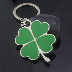 DOITOOL Four Leaf Clover Keychain Shamrock Keychain Keyring Charm Pendants, Lucky Key Chain St. Patricks Day Charms