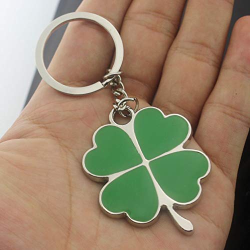 DOITOOL Four Leaf Clover Keychain Shamrock Keychain Keyring Charm Pendants, Lucky Key Chain St. Patricks Day Charms